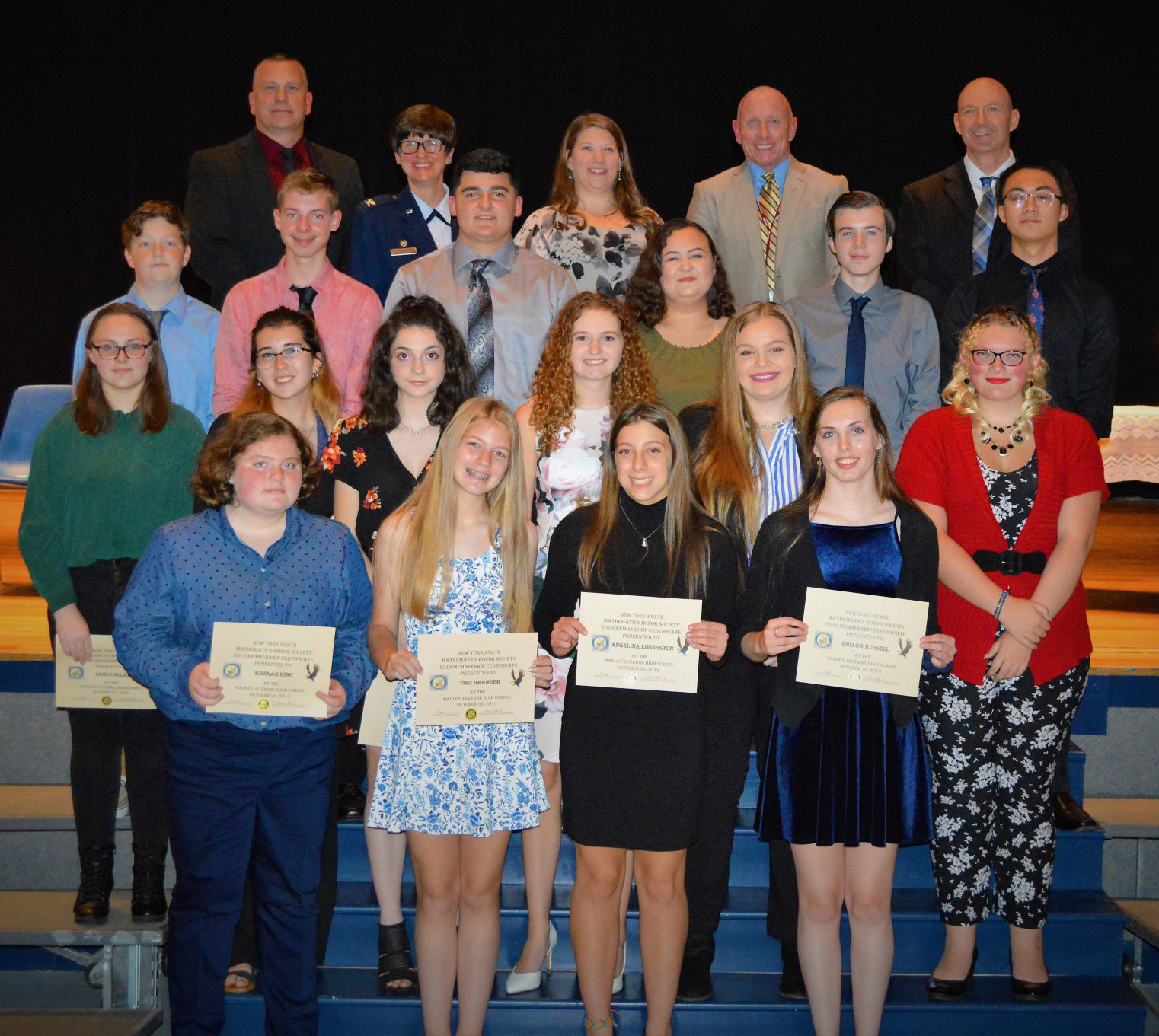 Students inducted into math honor society